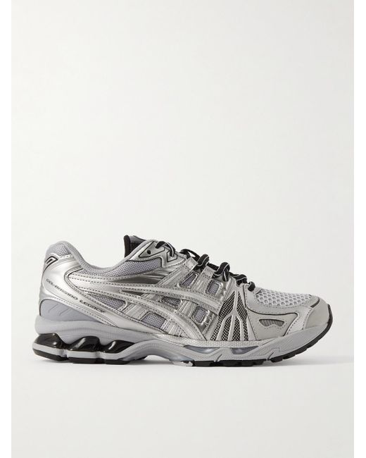 Asics Gray Gel-kayano® 14 Leather-trimmed Mesh Sneakers for men