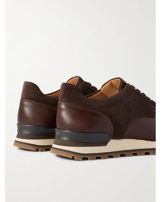 Mr P. Brown Carlos Suede And Leather Sneakers for men