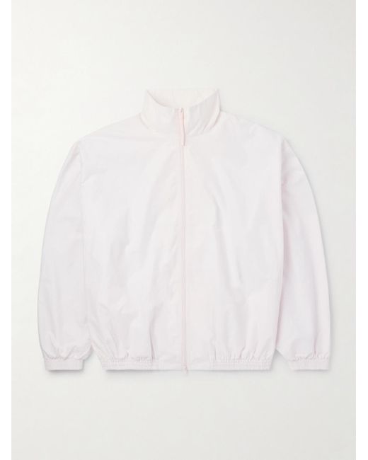 Acne White Olandios Logo-Embroidered Cotton And Nylon-Blend Bomber Jacket for men