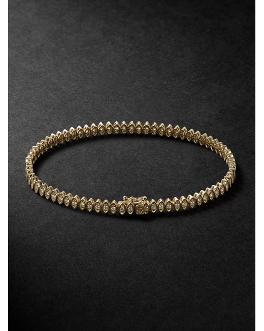 14-Karat Diamond Bracelet di Sydney Evan in Black da Uomo