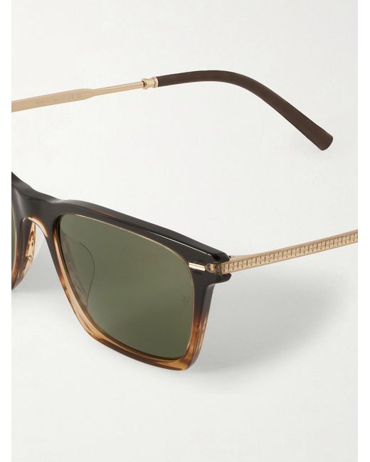 Oliver Peoples Green R-19 D-Frame Acetate And-Tone Sunglasses for men