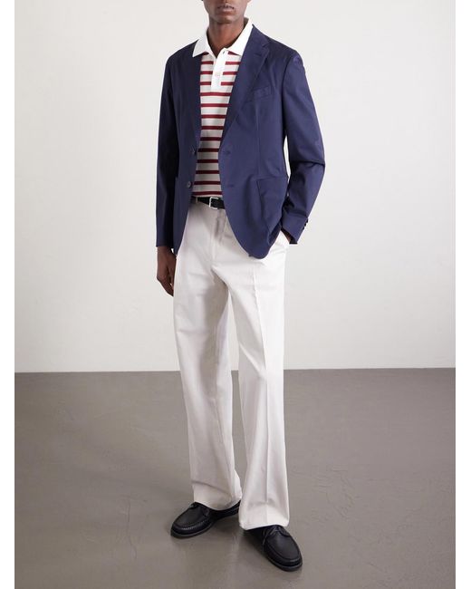 Slowear Blue Cotton-blend Suit Jacket for men