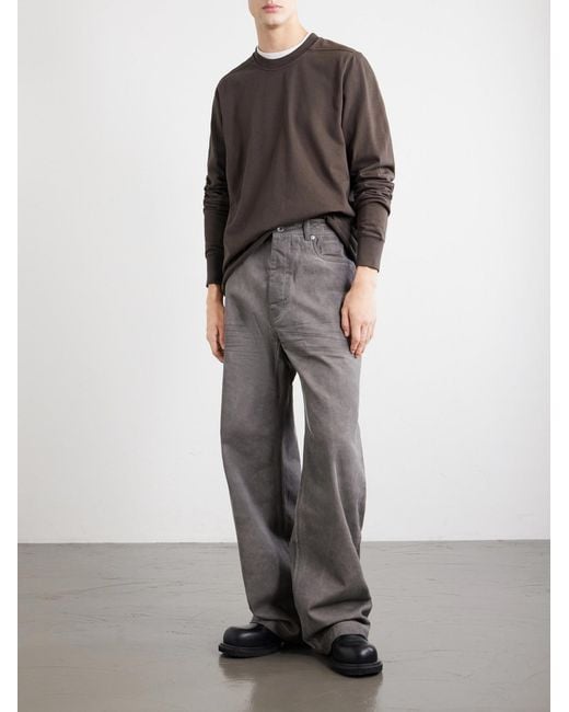 Rick Owens Brown Cotton-Jersey Sweatshirt for men