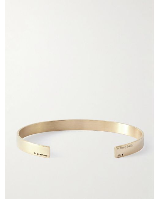 Le Gramme Natural Le 21 18-karat Gold Cuff for men
