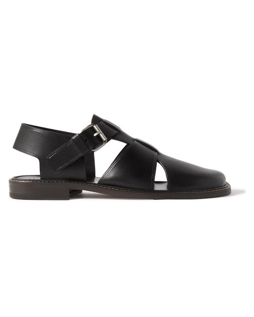 Lemaire Black Leather Sandals for men