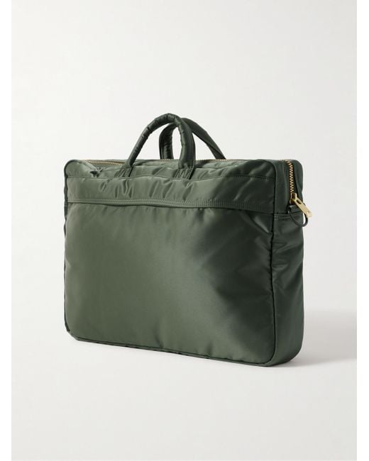 Porter-Yoshida and Co Green Tanker 2Way Nylon-Twill Briefcase for men