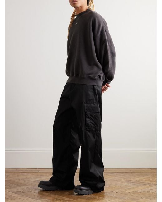 Off-White c/o Virgil Abloh Black Straight-leg Embroidered Shell Cargo Pants for men