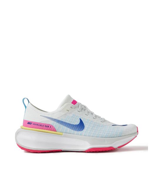 Nike White Zoomx Invincible 3 Flyknit Running Sneakers for men