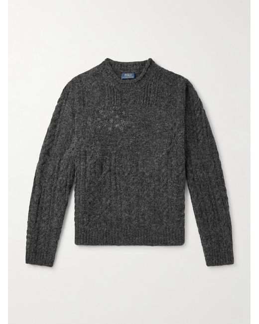 Polo Ralph Lauren Gray Brushed-knit Sweater for men