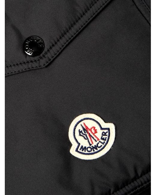 Moncler Daunenschal aus gestepptem Shell mit Logoapplikation in Black für Herren
