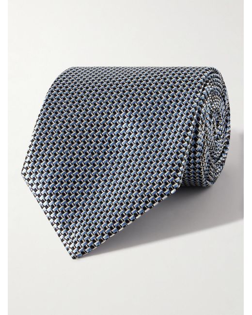 Tom Ford Krawatte aus Seiden-Jacquard in Blue für Herren