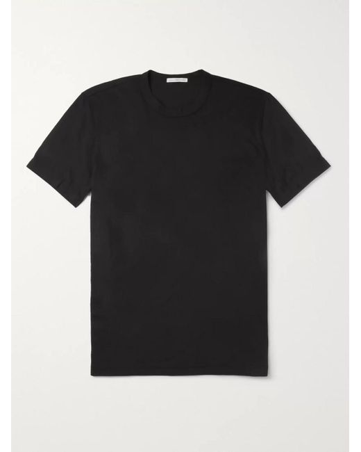 James Perse Black Crew-neck Cotton-jersey T-shirt for men