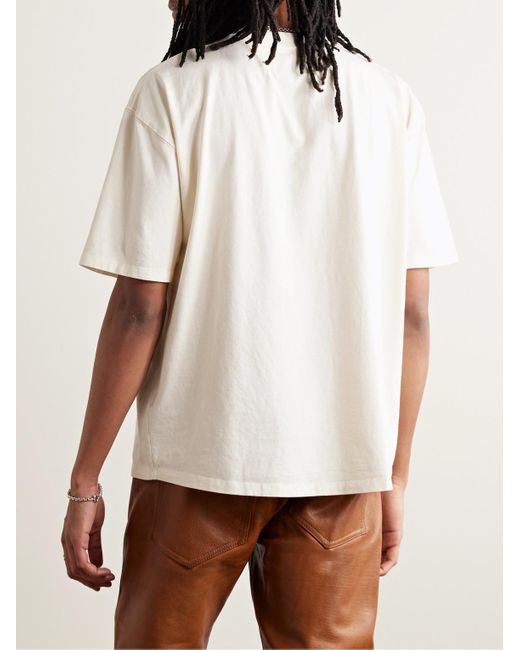 T-shirt in jersey di cotone con logo Saint Croix di Rhude in White da Uomo