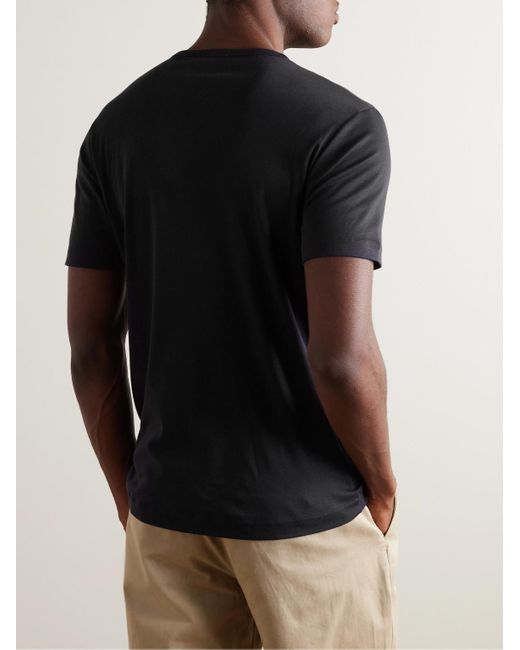 Sunspel Black Sea Island Cotton-jersey T-shirt for men
