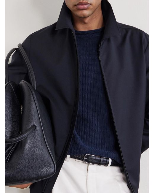 Canali Blue Super 120s Wool Jacket for men