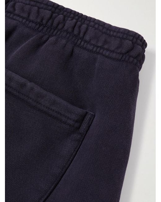 Pantaloni sportivi a gamba dritta in jersey di cotone con lavaggio enzimatico di Entire studios in Blue da Uomo