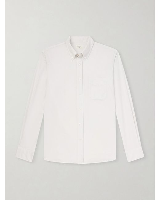 Hartford Natural Pitt Button-Down Collar Tencel Lyocell, Cotton And Linen-Blend Shirt for men