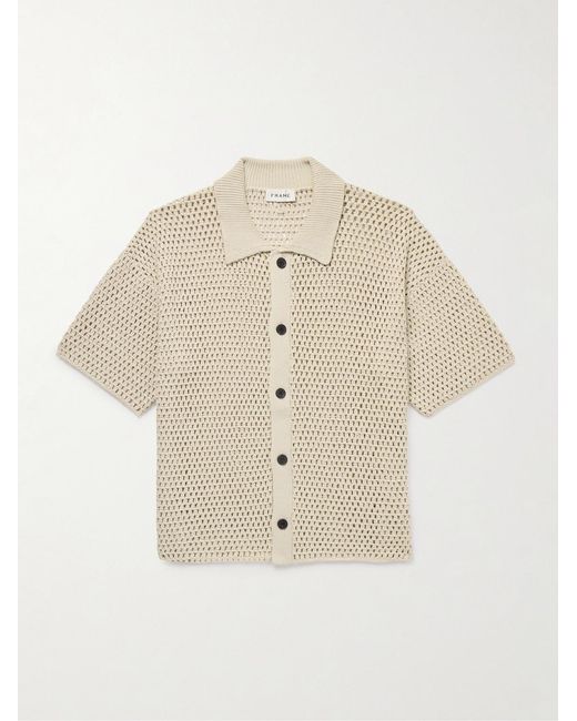 FRAME Natural Open-Knit Cotton Shirt for men