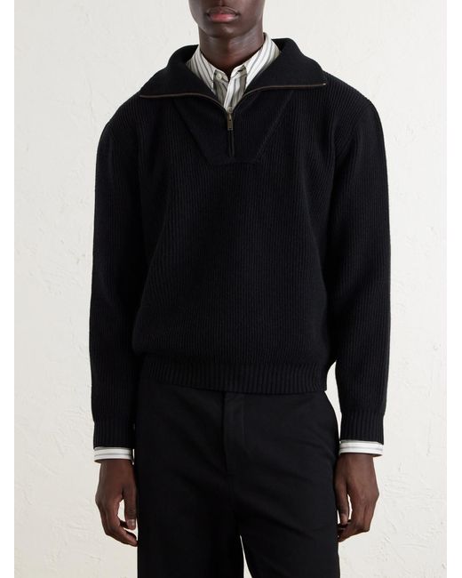 Saint Laurent Blue Wool Rollneck Sweater for men