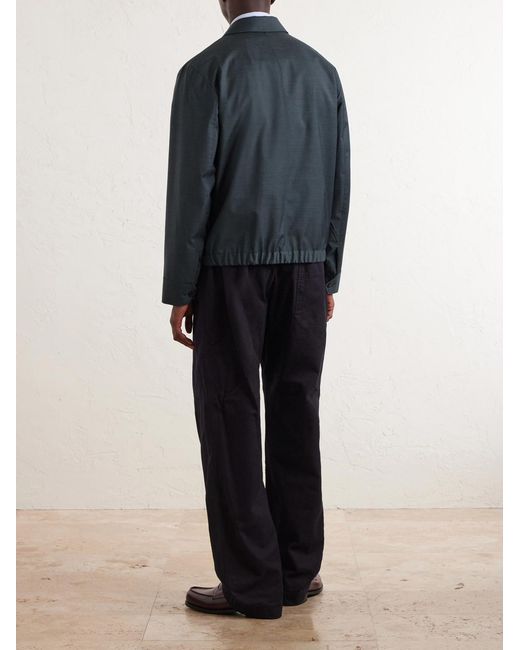 Paul Smith Blue Wool Bomber Jacket for men