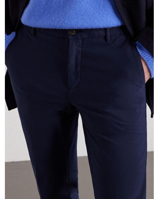 Eleventy Blue Straight-Leg Cotton-Blend Twill Chino for men