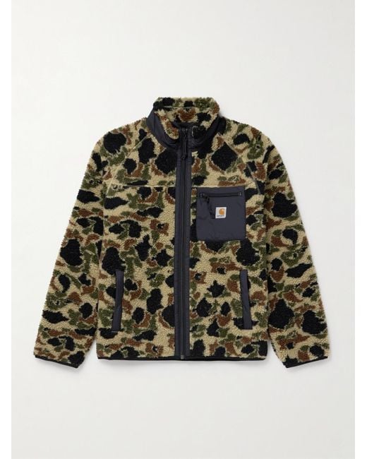 Carhartt Black Prentis Shell-trimmed Camouflage-print Fleece Jacket for men