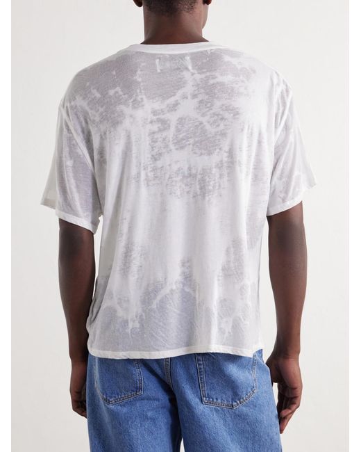 Satoshi Nakamoto White I Love Satoshi Printed Distressed T-shirt for men