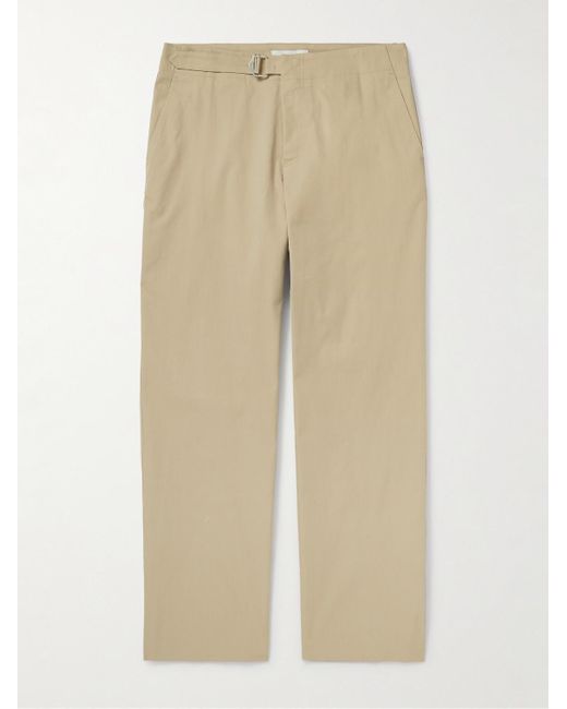 LE17SEPTEMBRE Natural Straight-leg Cotton-blend Twill Trousers for men