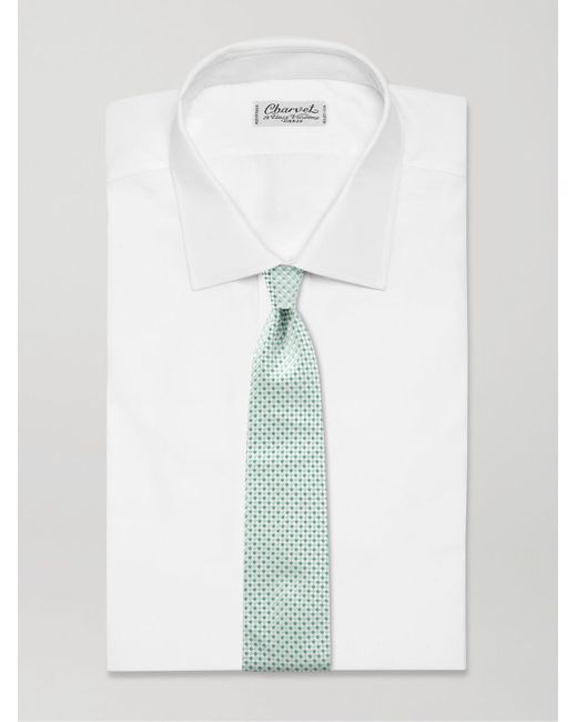 Richard James Blue 8cm Silk-jacquard Tie for men