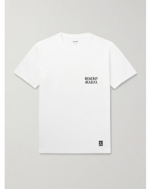 Wacko Maria White Tim Lehi Printed Cotton-jersey T-shirt for men
