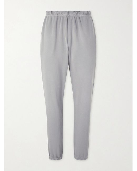 Les Tien Gray Heavyweight Structured-Fleece Cotton-Jersey Drawstring Sweatpants for men