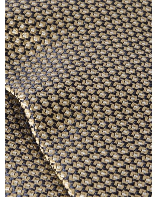 Brioni Krawatte aus Seiden-Jacquard in Metallic für Herren