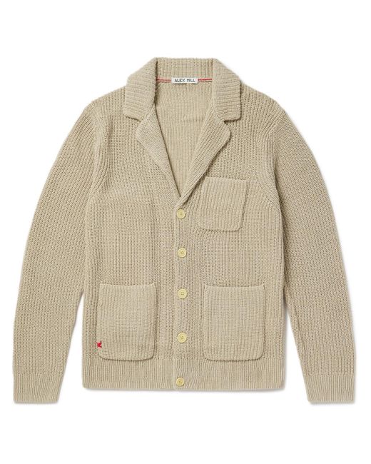 Alex Mill Natural Ribbed Linen And Cotton-blend Cardigan for men