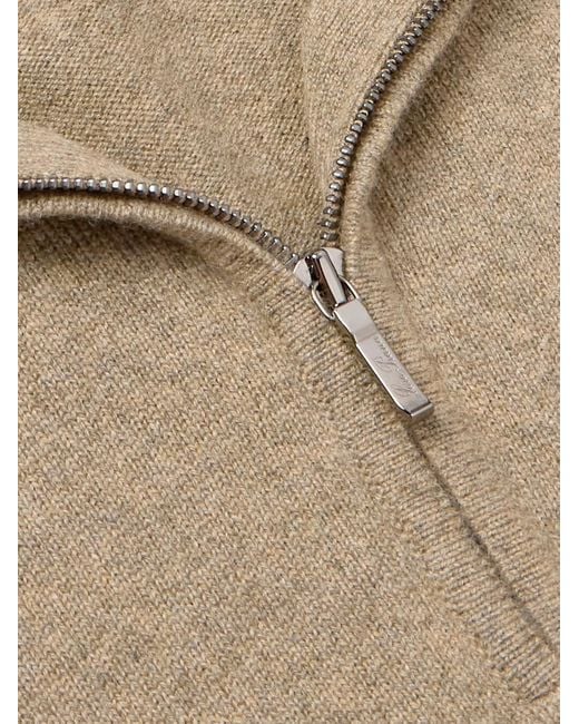 Loro Piana Natural Slim-Fit Baby Cashmere Half-Zip Sweater for men