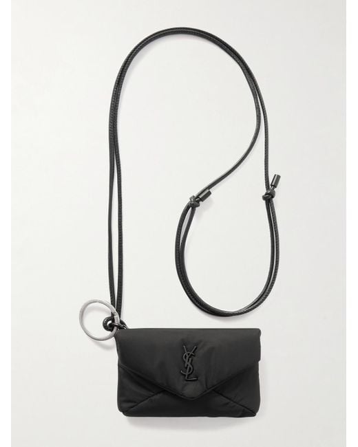 Pochette Trapuntata di Saint Laurent in Black da Uomo