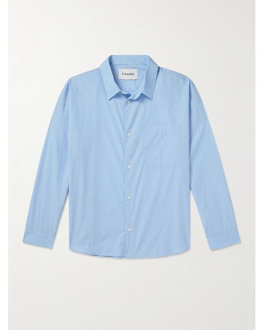 FRAME Blue Cotton Shirt for men
