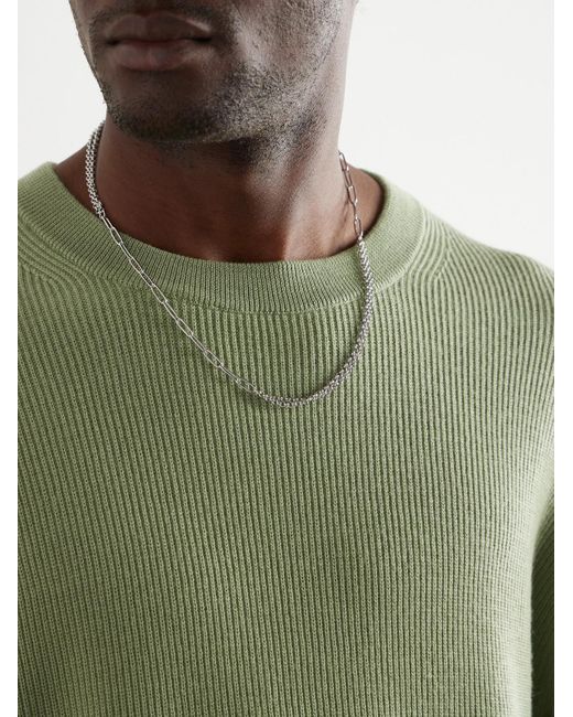 Paul Smith White Tone Chain Necklace for men