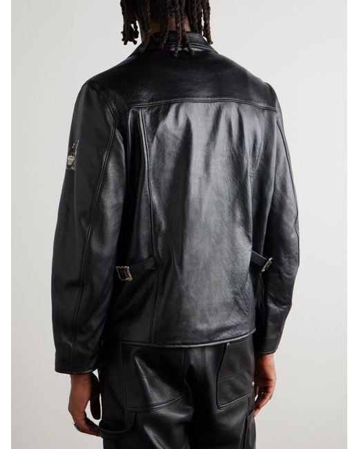 Enfants Riches Deprimes Sunday Drive Sakko aus Leder mit Logoprint in Black für Herren