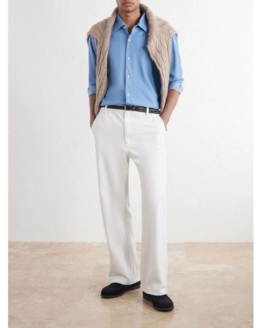 Zegna Blue Denim Shirt for men