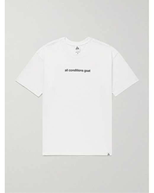 T-shirt in Dri-FIT con stampa ACG di Nike in White da Uomo