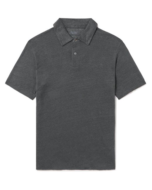 Hartford Gray Linen Polo Shirt for men