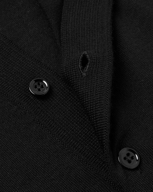 Tom Ford Black Slim-Fit Cashmere And Silk-Blend Polo Shirt for men