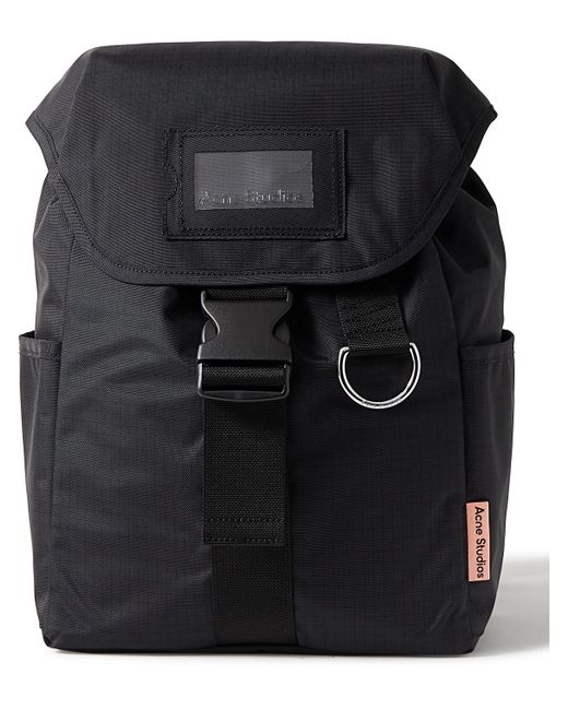 Acne Black Nylon-ripstop Backpack for men