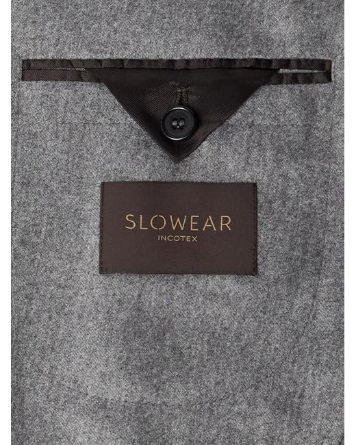 Incotex Gray Slim-Fit Wool-Blend Blazer for men