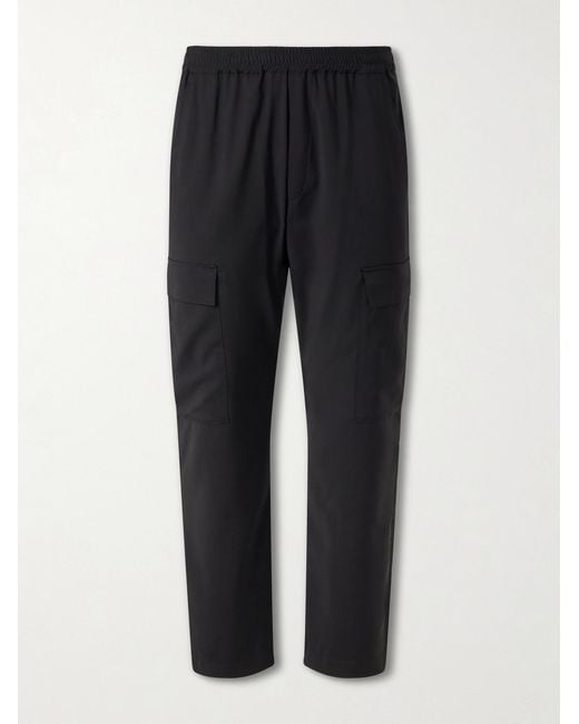 Barena Black Straight-leg Virgin Wool-gabardine Cargo Trousers for men