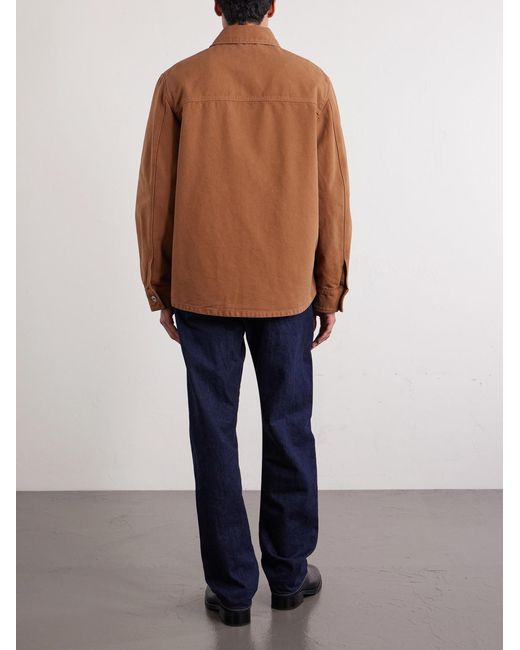 Cotton Overshirt di A.P.C. in Brown da Uomo