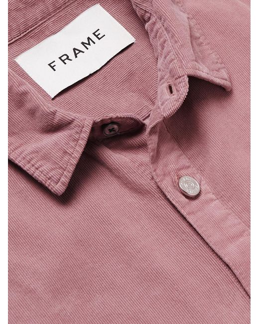 FRAME Pink Cotton-Corduroy Shirt for men