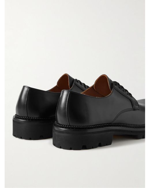 Mr P. Black Jacques Leather Derby Shoes for men
