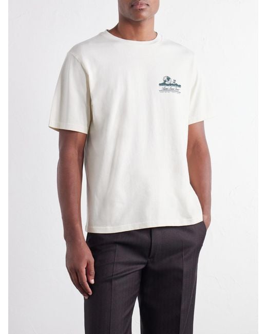 Aimé Leon Dore Natural Unisphere Logo-print Cotton-jersey T-shirt for men