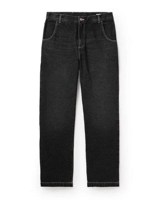 mfpen Black Regular Straight-leg Organic Jeans for men